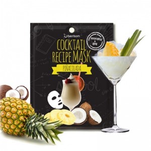 Тканевая маска для лица с экстрактом кокоса и ананаса "Berrisom Cocktail Recipe Mask Pina Colada" 20 гр.